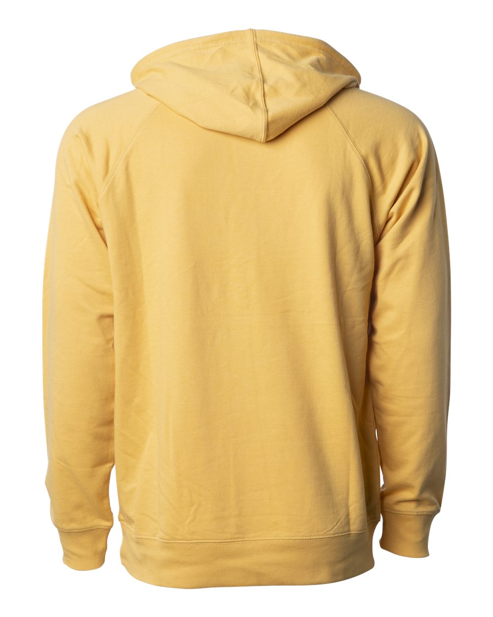 Unisex Icon Lightweight Loopback Terry Hooded Sweatshirt - Back - B11376122 - Harvest Gold