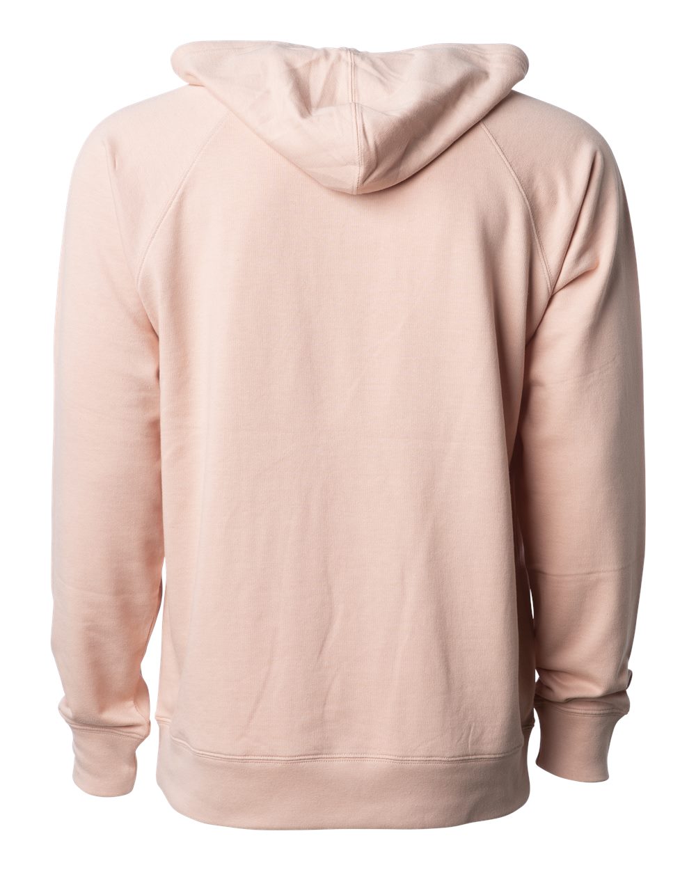 Unisex Icon Lightweight Loopback Terry Hooded Sweatshirt - Back - B11376302 - Rose