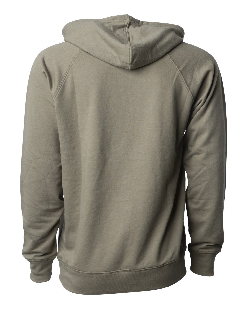 Unisex Icon Lightweight Loopback Terry Hooded Sweatshirt - Back - B11376642 - Olive
