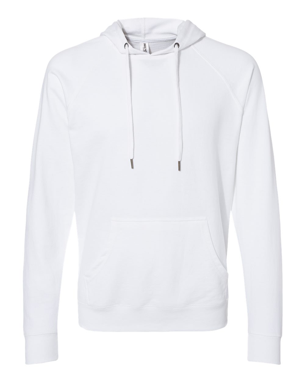 Unisex Icon Lightweight Loopback Terry Hooded Sweatshirt - Front - B11376002 - White