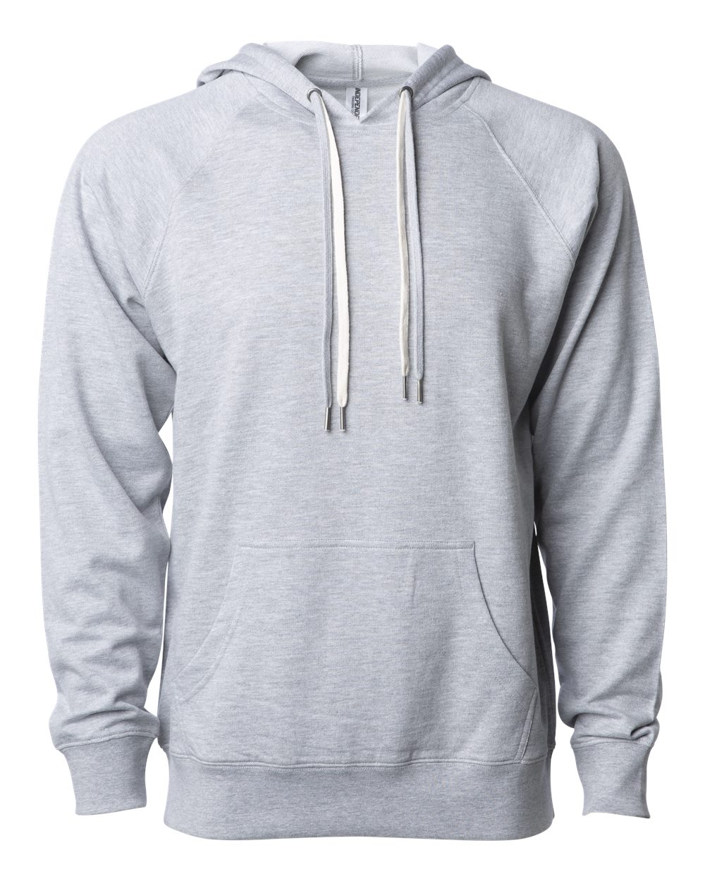 Unisex Icon Lightweight Loopback Terry Hooded Sweatshirt - Front - B11376022 - Athletic Heather