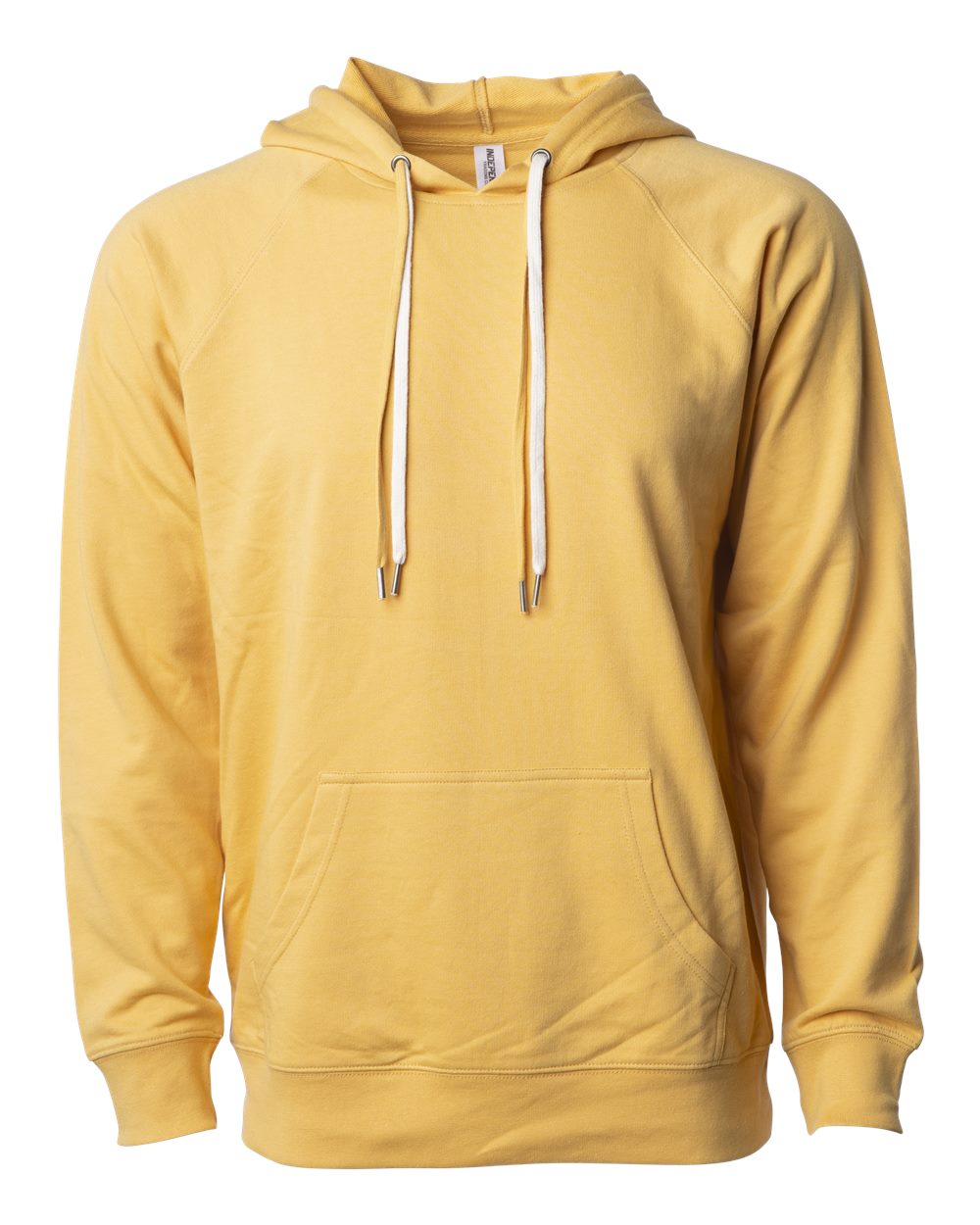 Unisex Icon Lightweight Loopback Terry Hooded Sweatshirt - Front - B11376122 - Harvest Gold