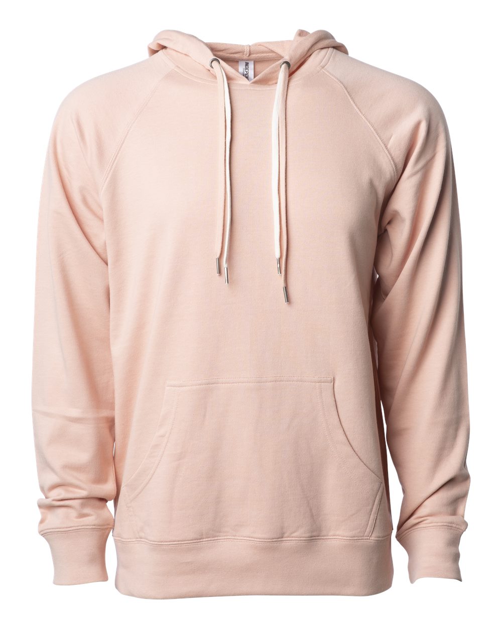 Unisex Icon Lightweight Loopback Terry Hooded Sweatshirt - Front - B11376302 - Rose