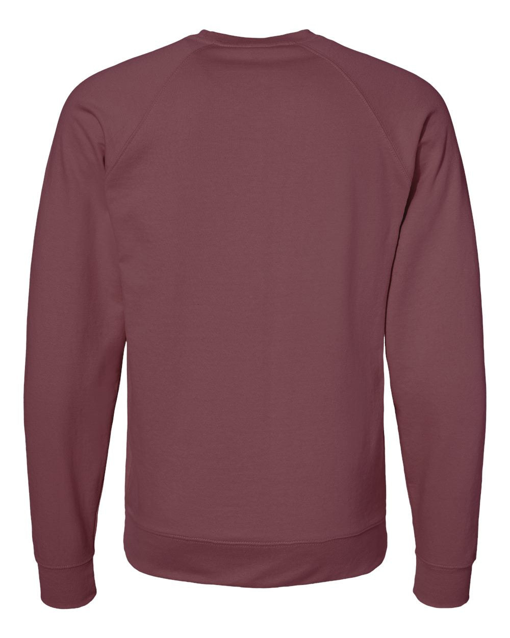 Unisex Icon Lightweight Loopback Terry Crewneck Sweatshirt - Back - B11576102 - Port