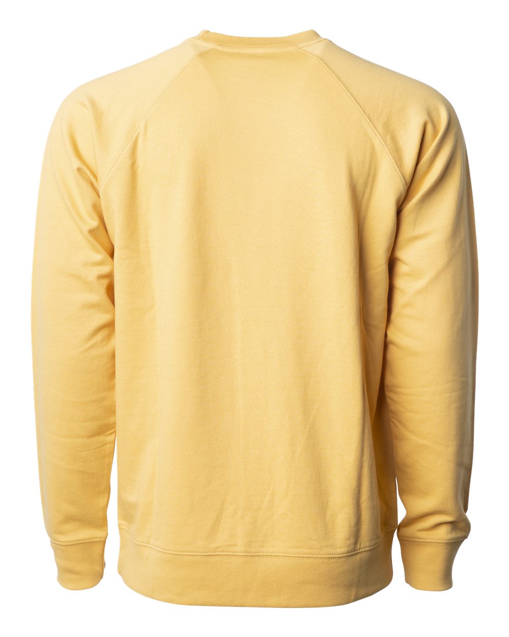 Unisex Icon Lightweight Loopback Terry Crewneck Sweatshirt - Back - B11576122 - Harvest Gold