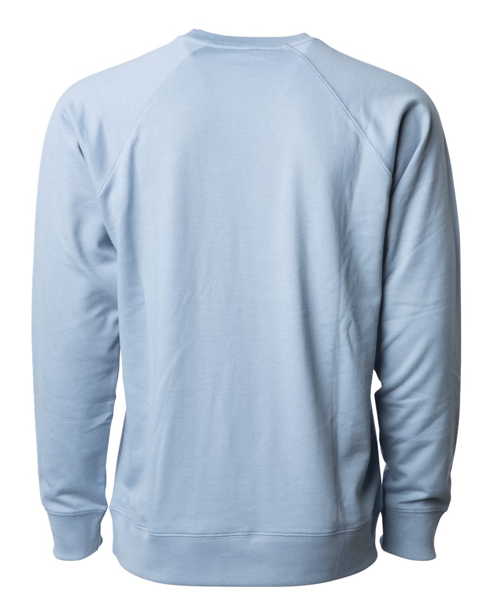 Unisex Icon Lightweight Loopback Terry Crewneck Sweatshirt - Back - B11576252 - Misty Blue