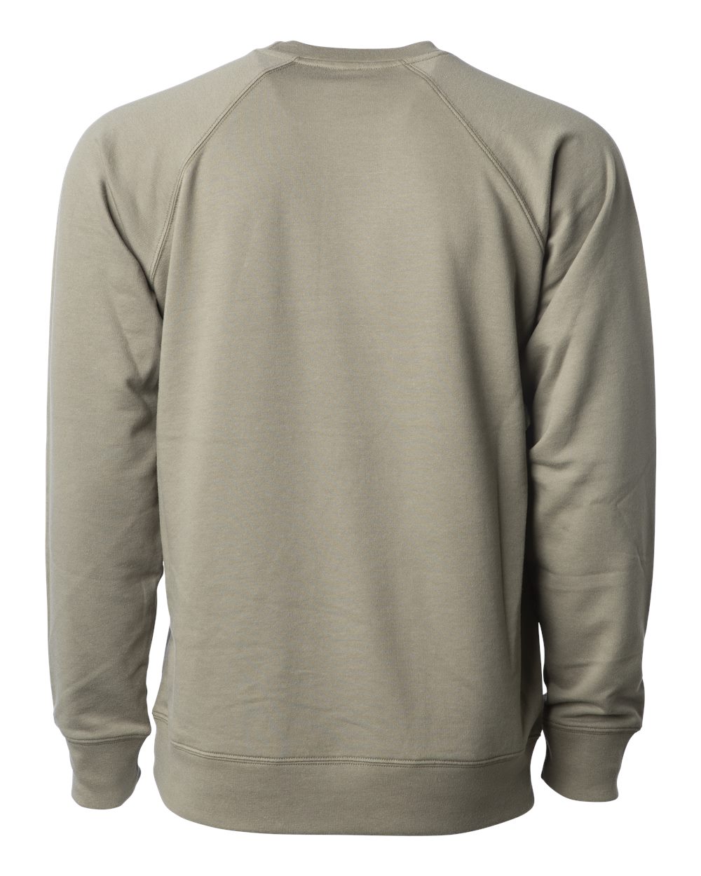 Unisex Icon Lightweight Loopback Terry Crewneck Sweatshirt - Back - B11576642 - Olive