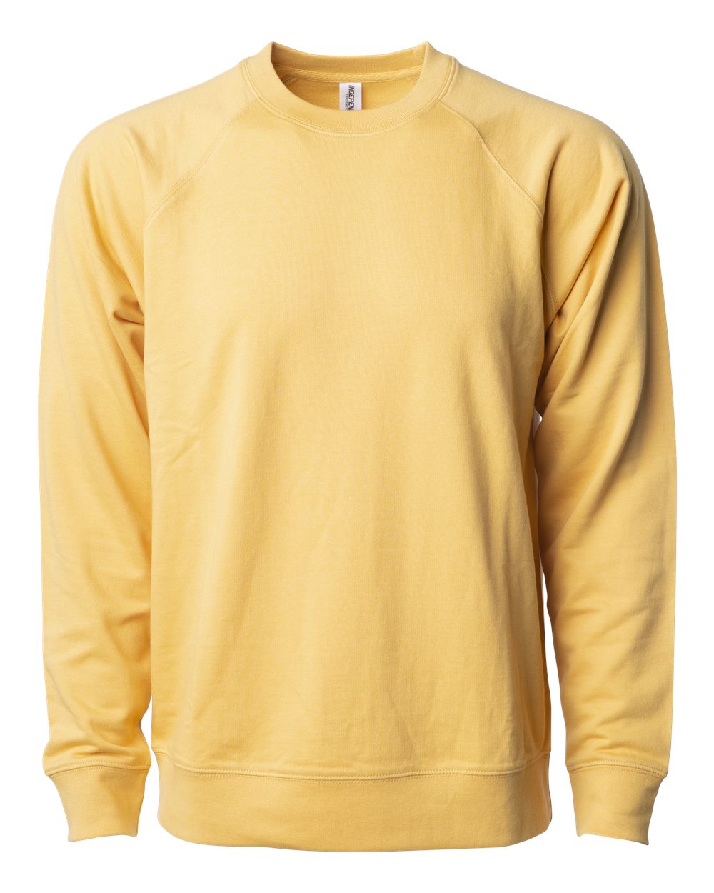 Unisex Icon Lightweight Loopback Terry Crewneck Sweatshirt - Front - B11576122 - Harvest Gold