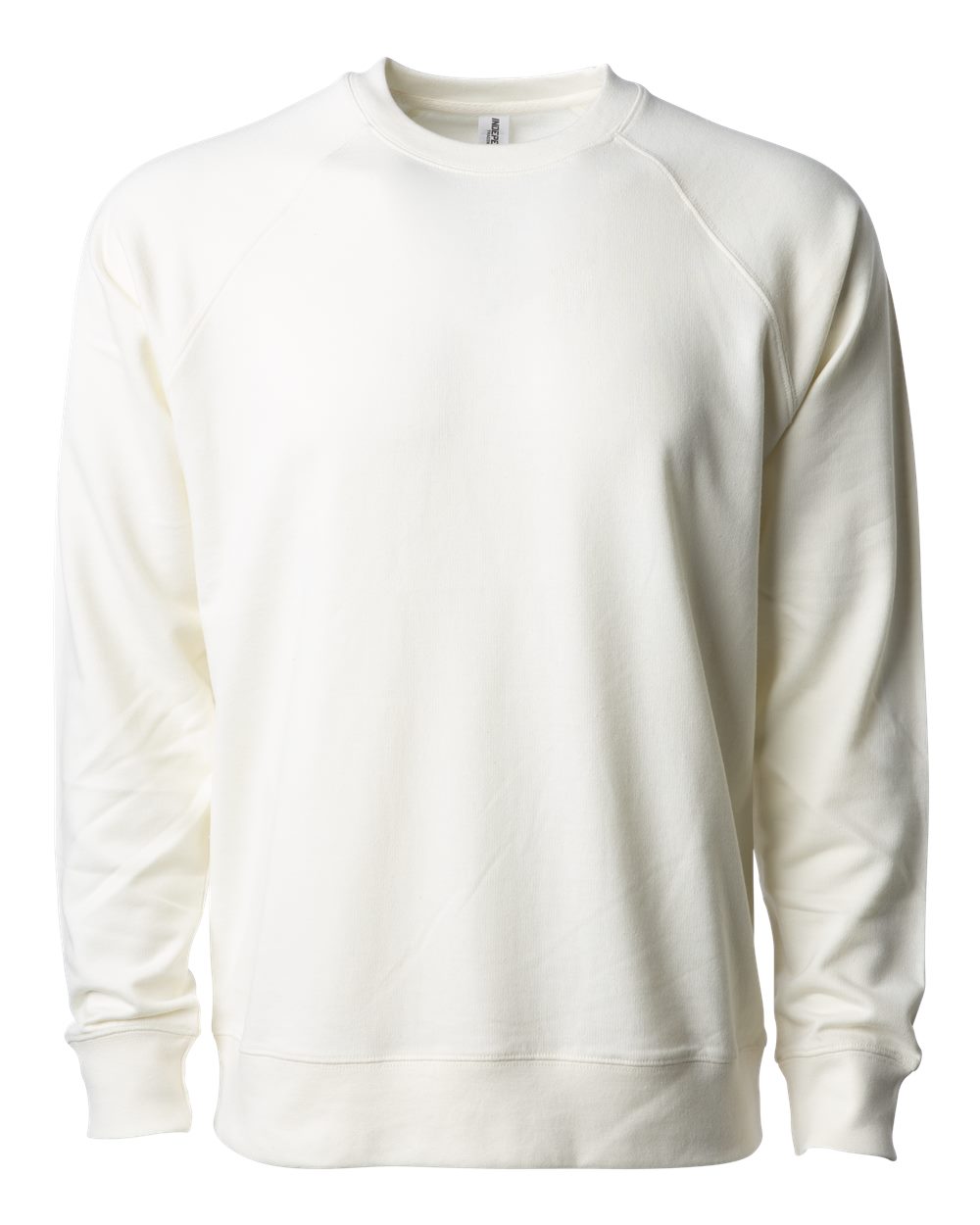 Unisex Icon Lightweight Loopback Terry Crewneck Sweatshirt - Front - B11576242 - Bone