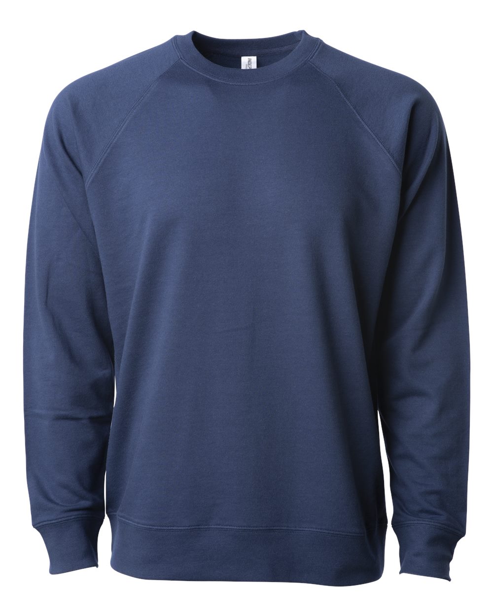 Unisex Icon Lightweight Loopback Terry Crewneck Sweatshirt - Front - B11576652 - Indigo