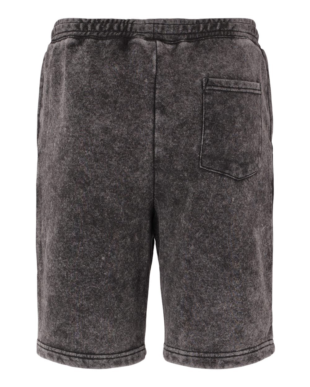 Unisex Mineral Wash Fleece Shorts - Back - B02176502 - Black