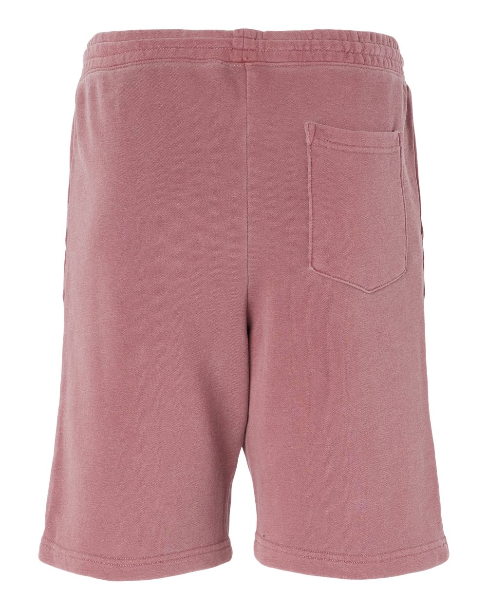 Unisex Pigment-Dyed Fleece Shorts - Back - B02676852 - Pigment Maroon