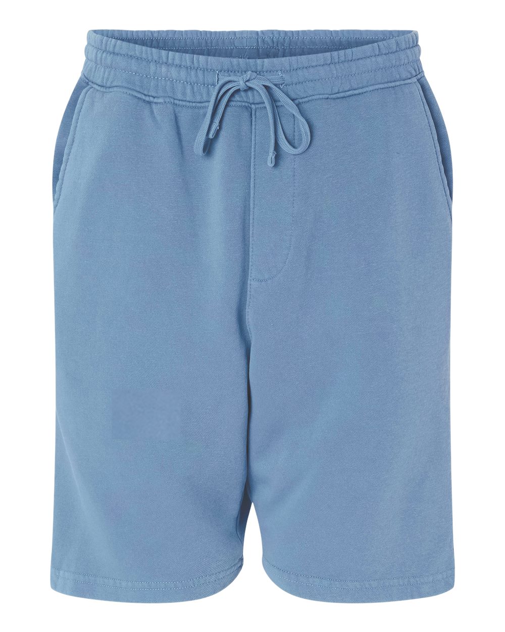 Unisex Pigment-Dyed Fleece Shorts - Front - B02676252 - Pigment Light Blue