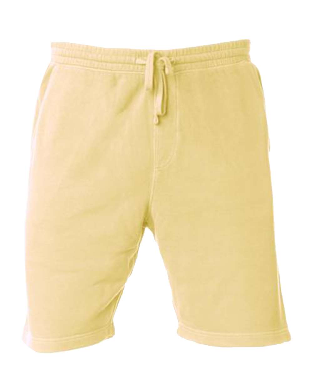 Unisex Pigment-Dyed Fleece Shorts - Front - B02676282 - Pigment Yellow
