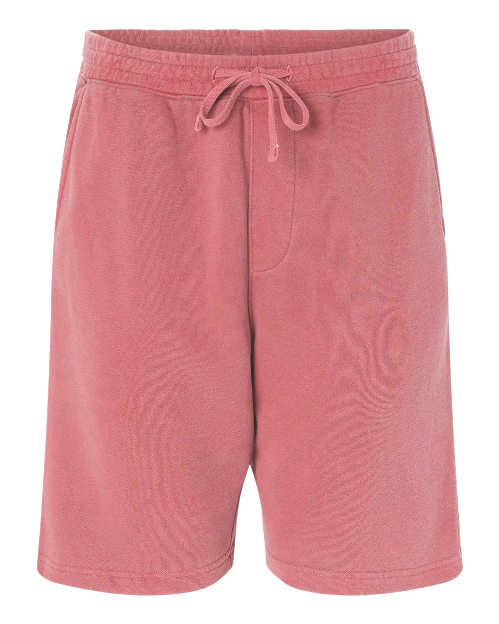 Unisex Pigment-Dyed Fleece Shorts - Front - B02676302 - Pigment Pink