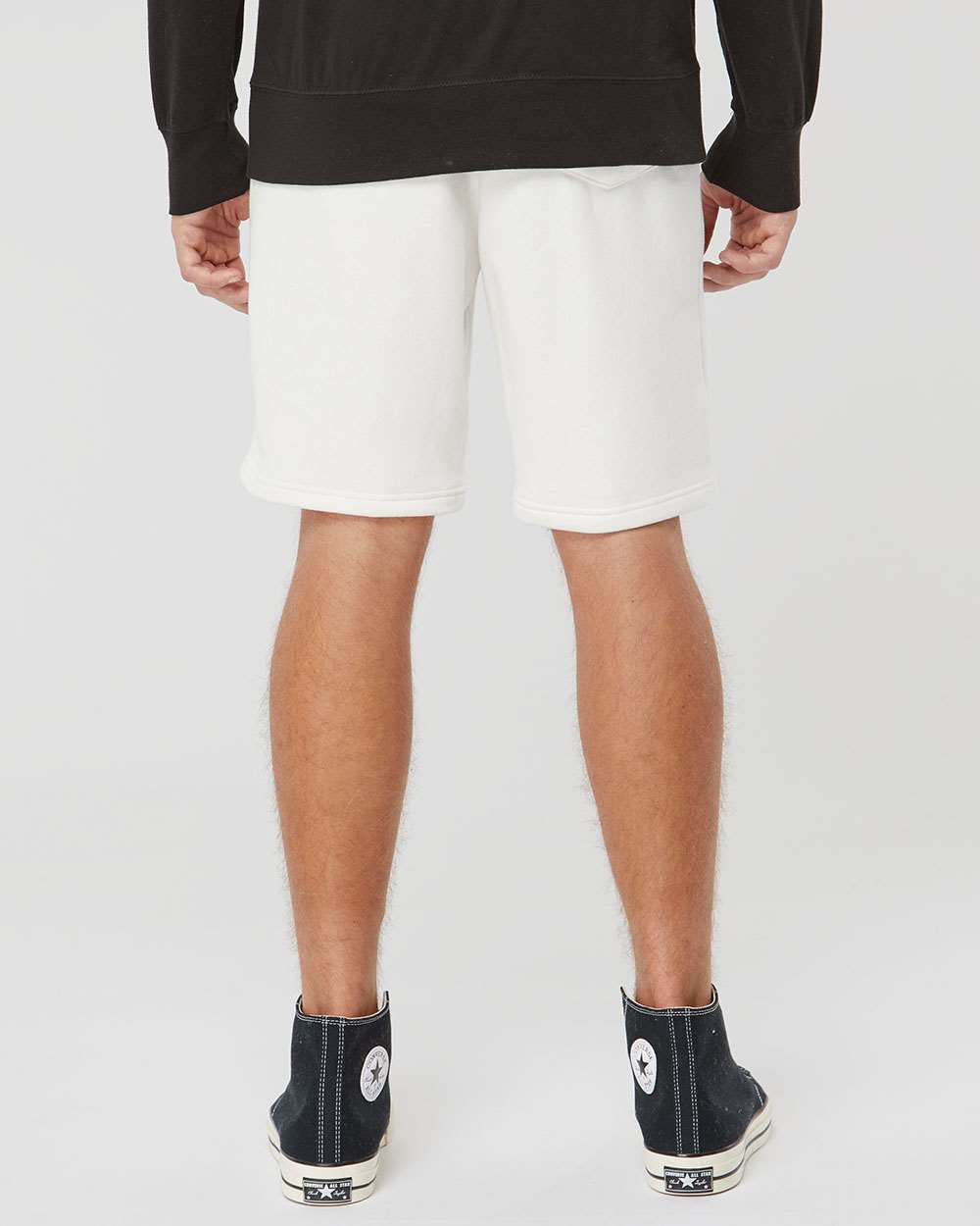 Unisex Pigment-Dyed Fleece Shorts - OnModelBack - B02676012 - Prepared For Dye