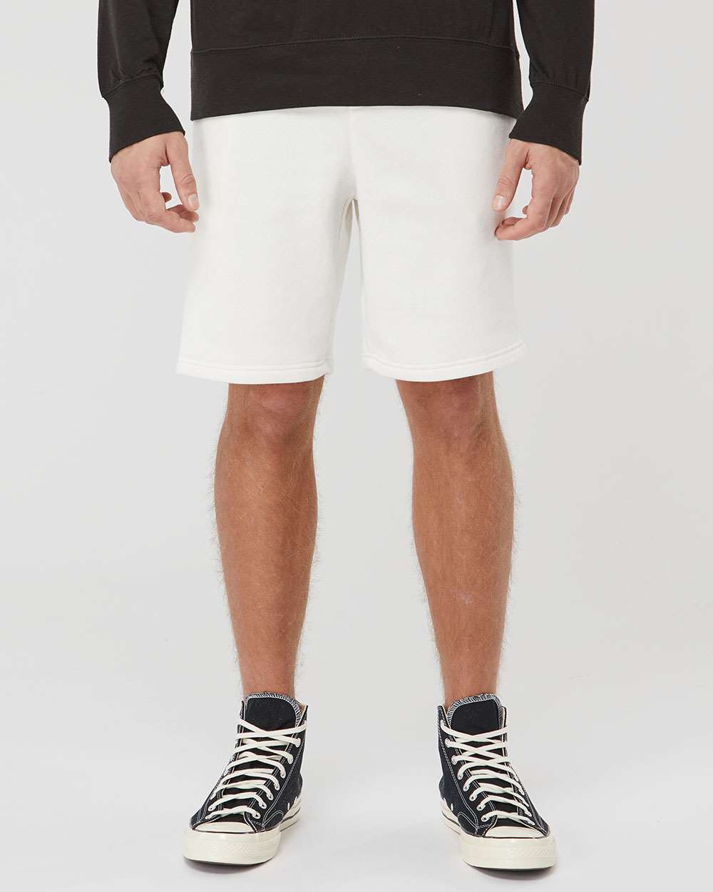 Unisex Pigment-Dyed Fleece Shorts - OnModelFront - B02676012 - Prepared For Dye