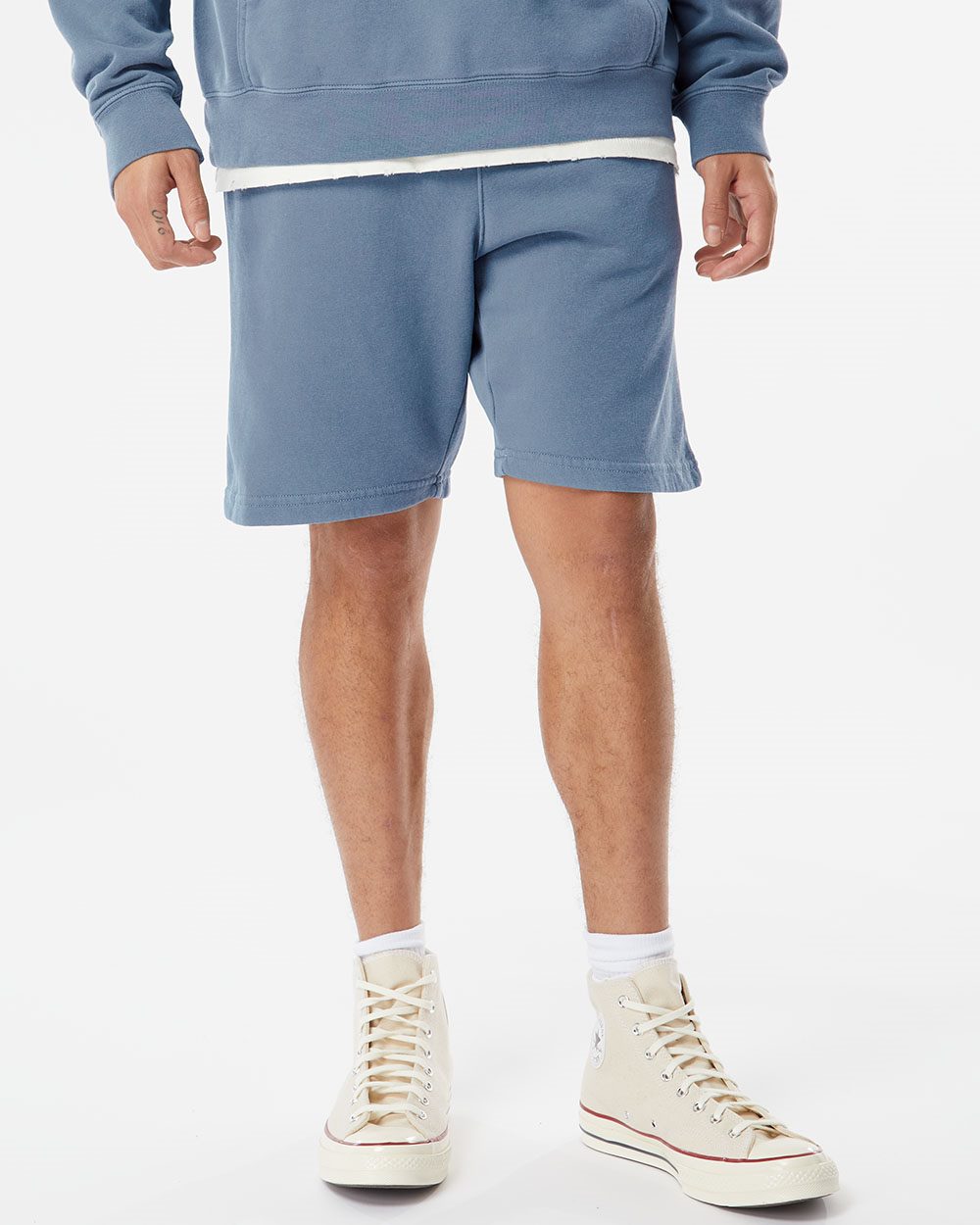 Unisex Pigment-Dyed Fleece Shorts - styleImage