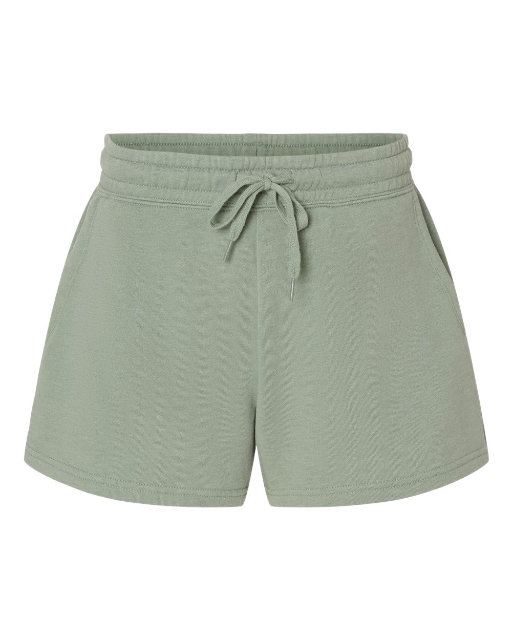 Women’s Lightweight California Wave Wash Fleece Shorts - Front - B03476542 - Sage