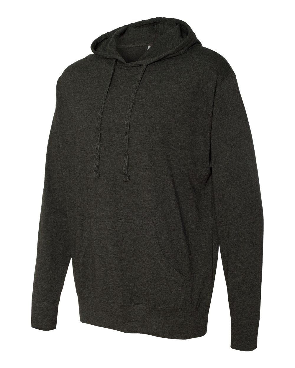 Unisex Lightweight Hooded Pullover T-Shirt - Side - B01976092 - Charcoal Heather