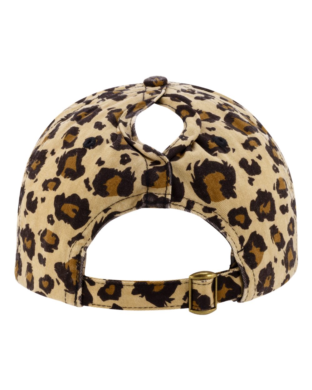 Women's Garment-Washed Fashion Print Cap - Back - B97795600 - Leopard