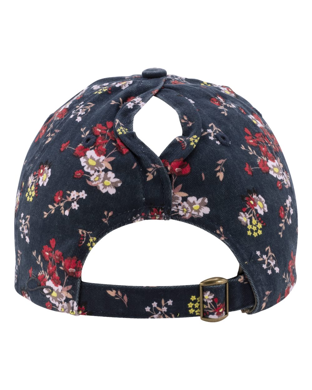 Women's Garment-Washed Fashion Print Cap - Back - B97795650 - Dark Navy/ Floral