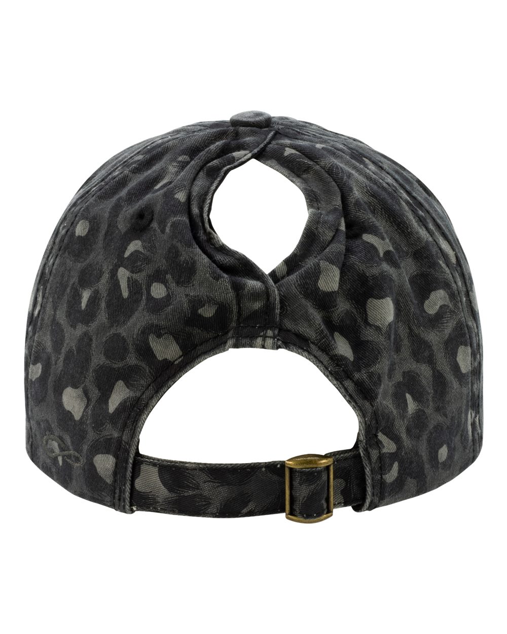 Women's Garment-Washed Fashion Print Cap - Back - B97795950 - Black Leopard
