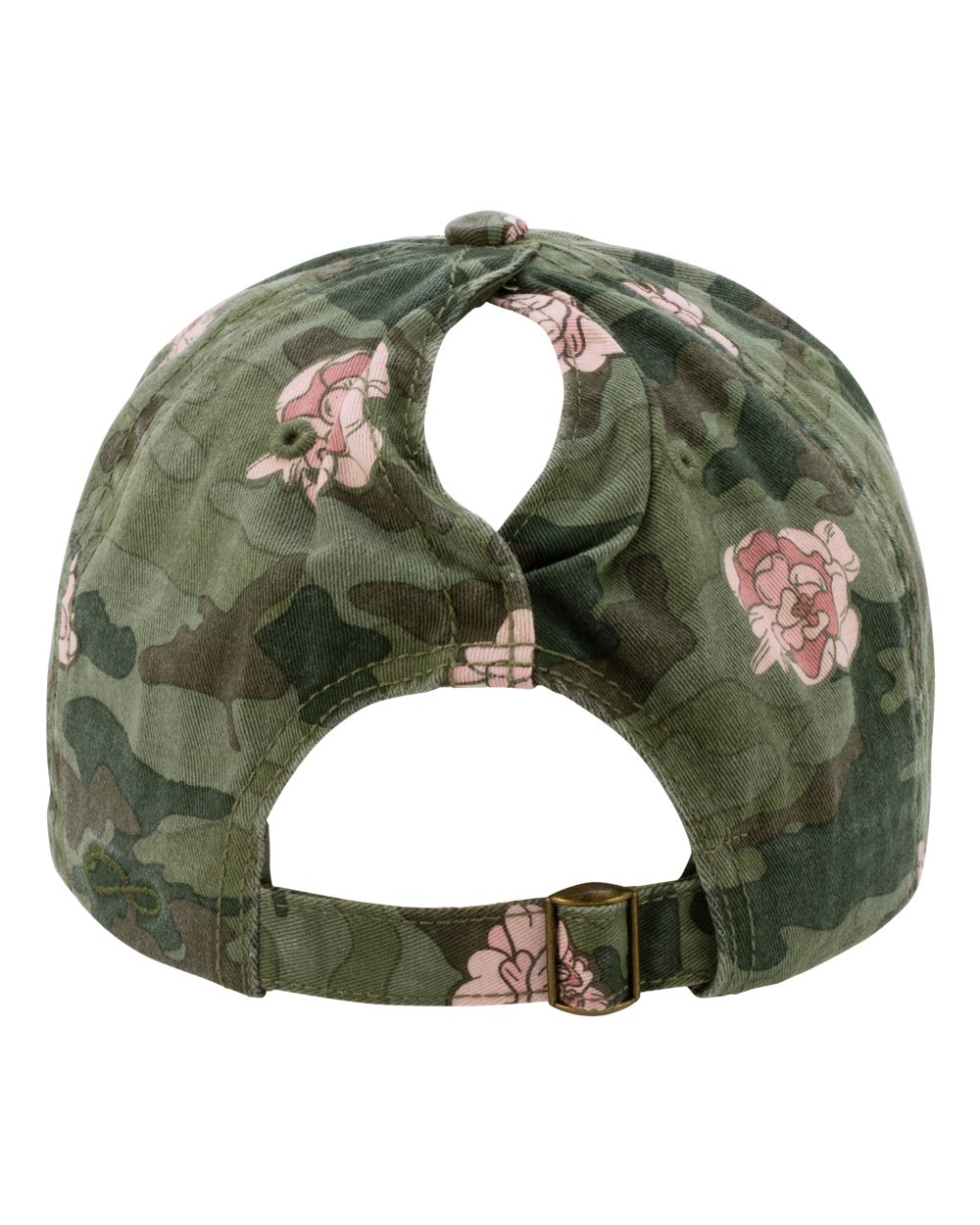 Women's Garment-Washed Fashion Print Cap - Back - B97795970 - Floral Camo