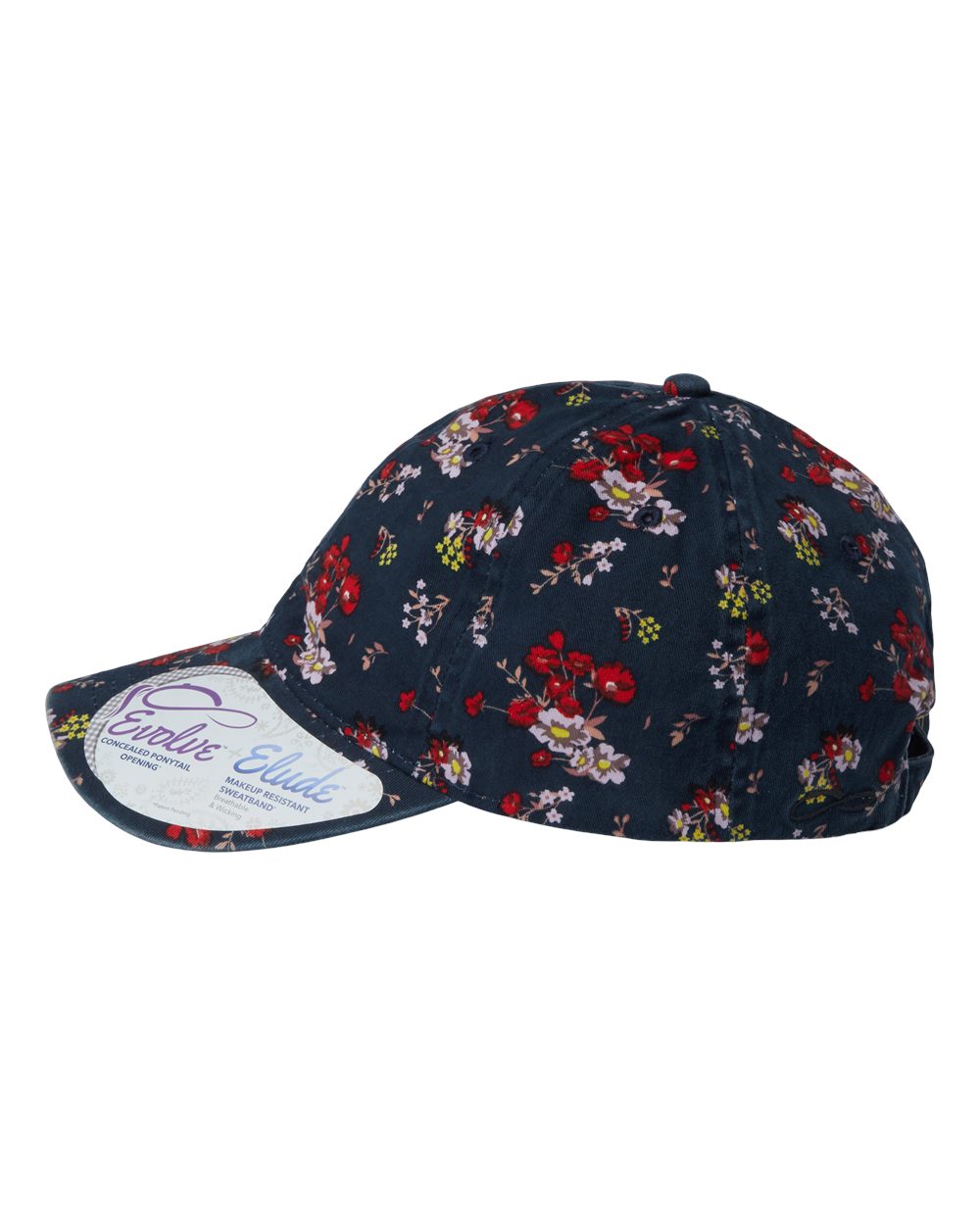 Women's Garment-Washed Fashion Print Cap - DirectSide - B97795650 - Dark Navy/ Floral