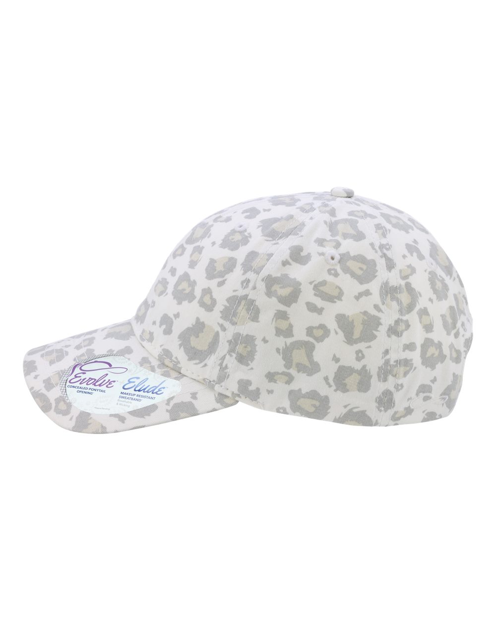Women's Garment-Washed Fashion Print Cap - DirectSide - B97795960 - Snow Leopard