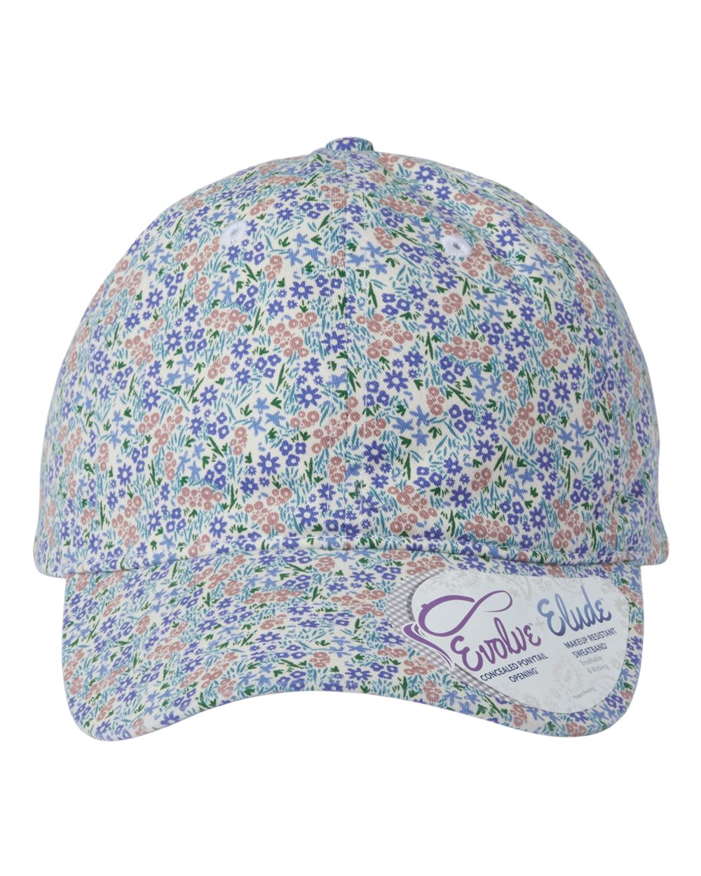 Women's Garment-Washed Fashion Print Cap - Front - B97795300 - Light Pink/ Floral