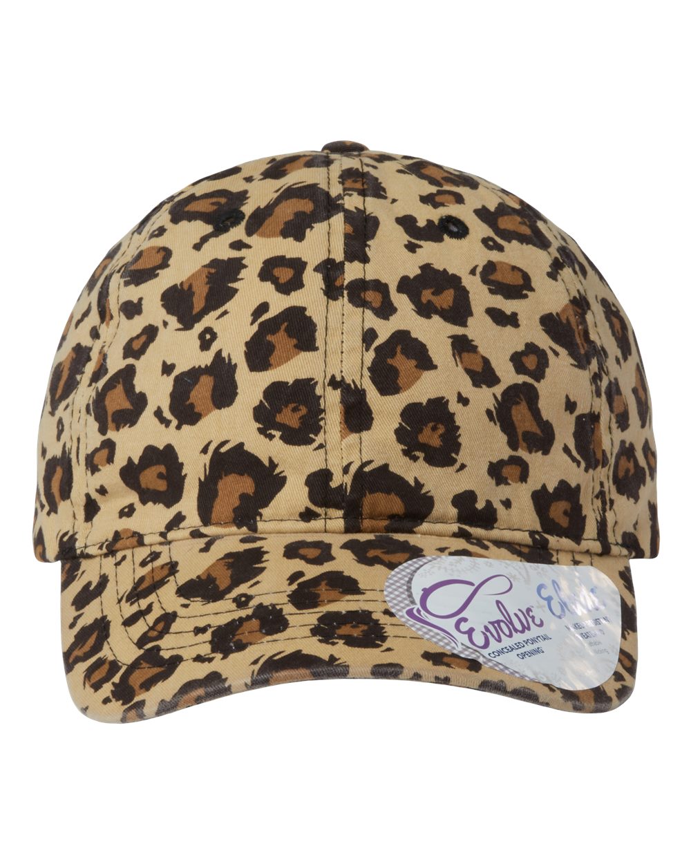 Women's Garment-Washed Fashion Print Cap - Front - B97795600 - Leopard