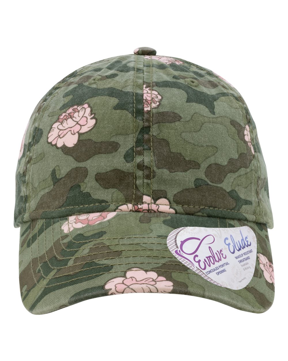 Women's Garment-Washed Fashion Print Cap - Front - B97795970 - Floral Camo