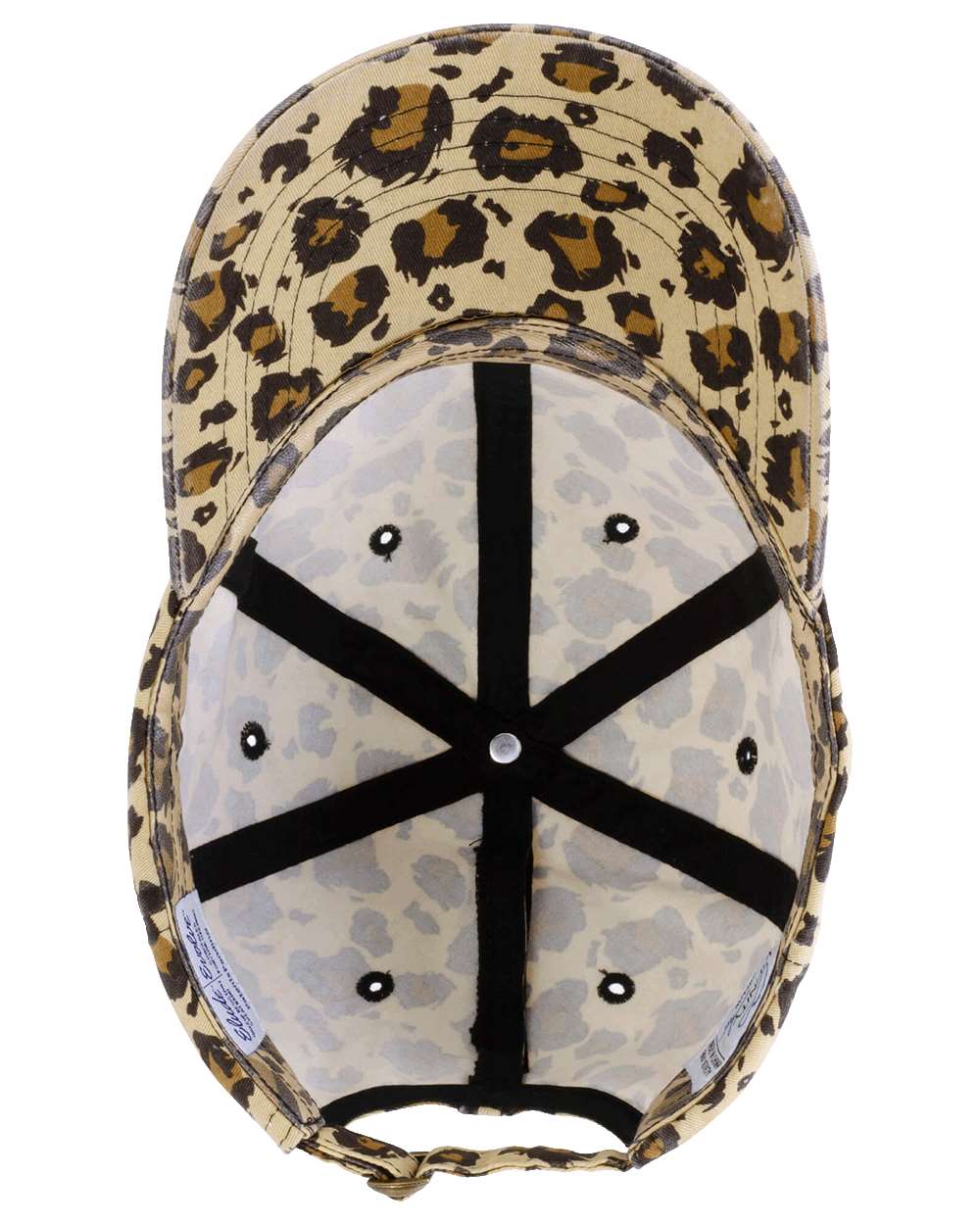 Women's Garment-Washed Fashion Print Cap - Side - B97795600 - Leopard