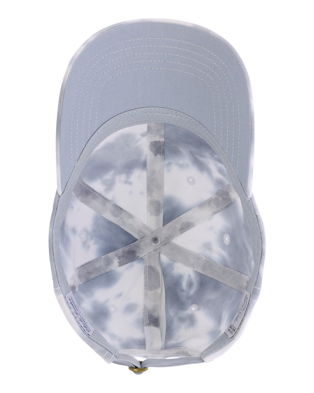 Women's Garment-Washed Fashion Print Cap - Side - B97795940 - Tie-Dye Slate Blue
