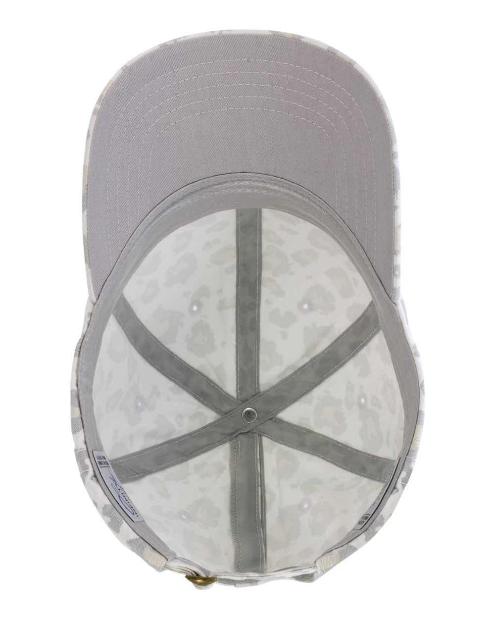 Women's Garment-Washed Fashion Print Cap - Side - B97795960 - Snow Leopard
