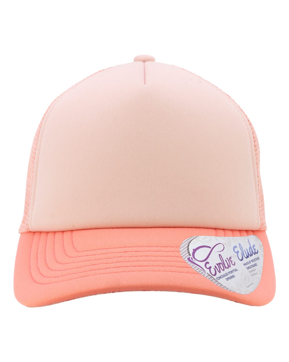 Women's Foam Trucker Cap - Front - B22395300 - Dusty Pink/ Pink/ Peachy Pink/ Butterfly