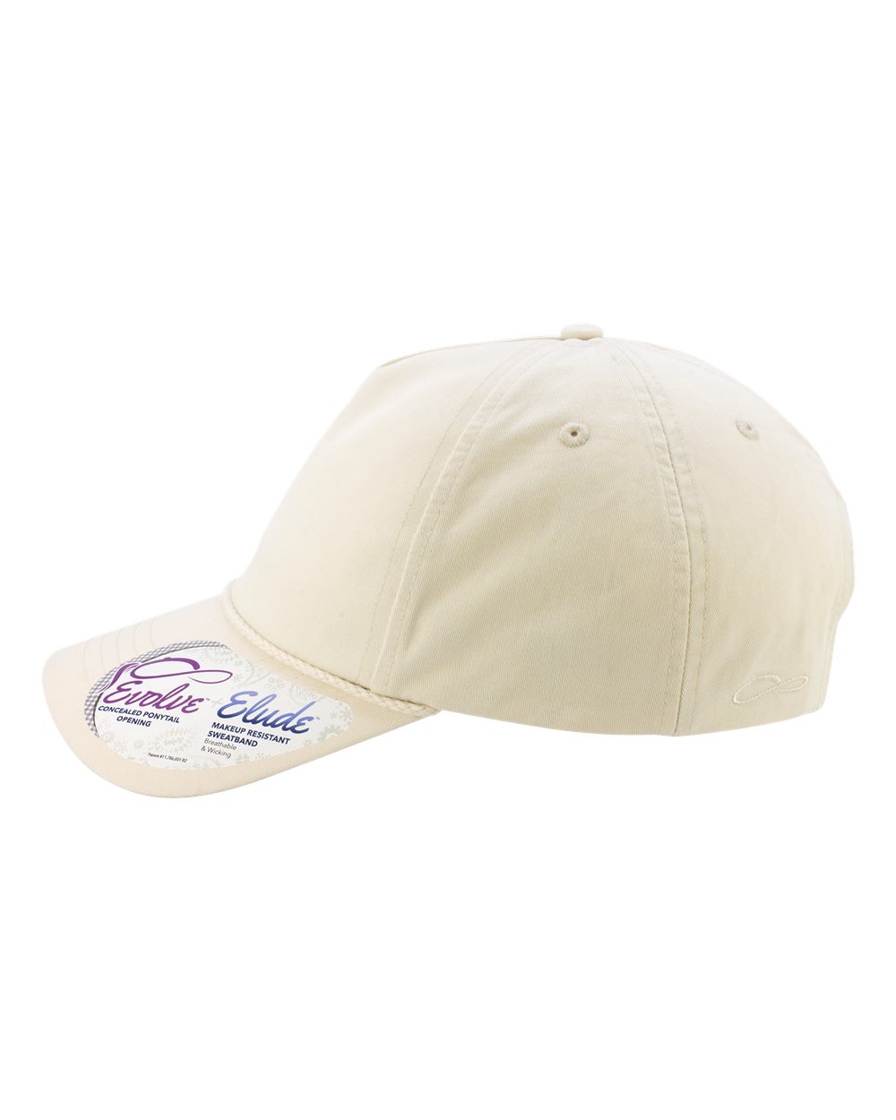 Women's Washed 5-Panel Rope Cap - DirectSide - B34095240 - Vanilla/ Longhorn