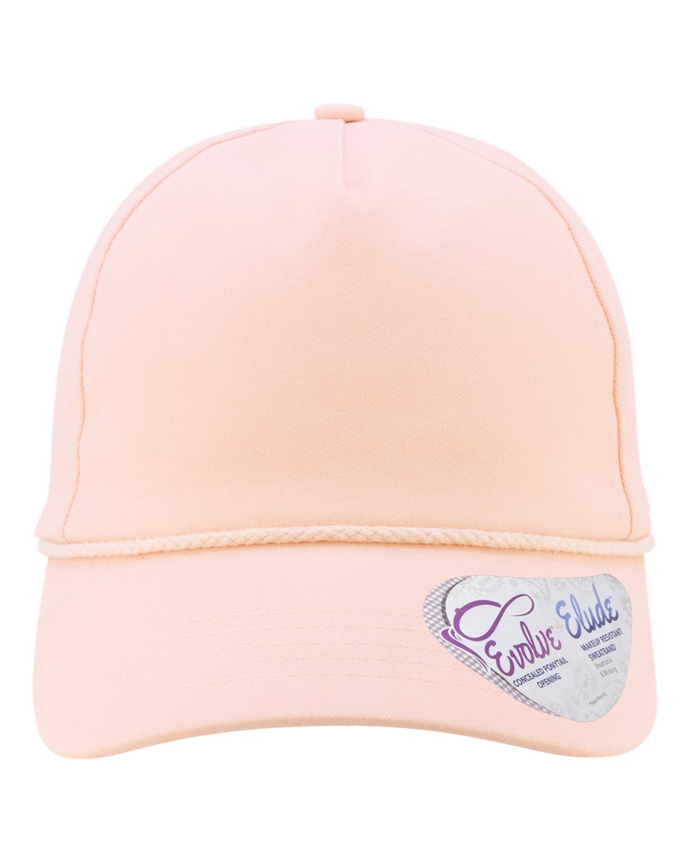 Women's Washed 5-Panel Rope Cap - Front - B34095300 - Pink Sorbet/ Floral