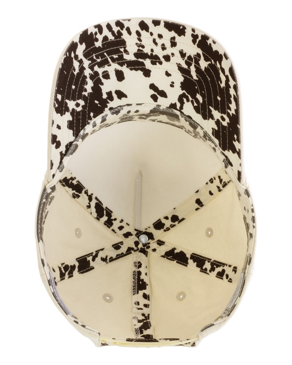 Women's Washed 5-Panel Rope Cap - Side - B34095240 - Vanilla/ Longhorn