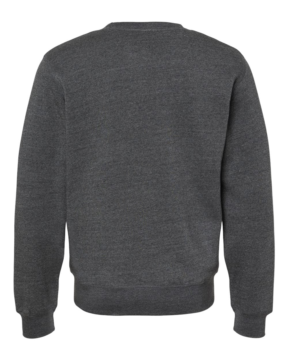Unisex Triblend Fleece Crewneck Sweatshirt - Back - B08228103 - Black Triblend