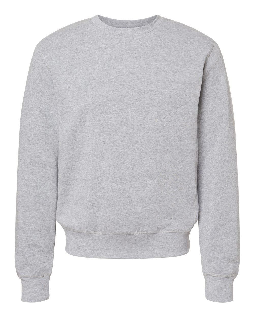Unisex Triblend Fleece Crewneck Sweatshirt - Front - B08228353 - Grey Triblend