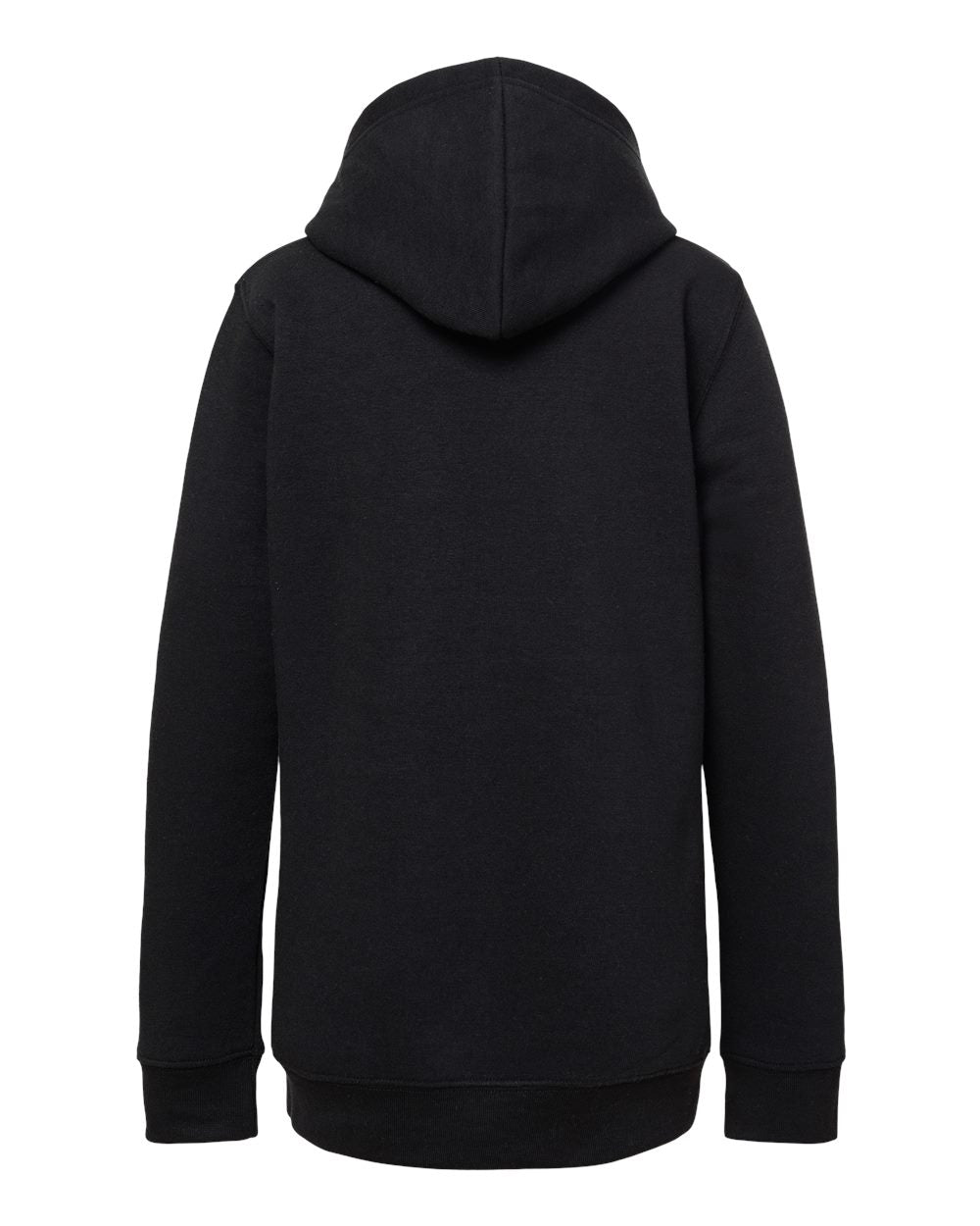 Youth Triblend Fleece Hooded Sweatshirt - Back - B08328504 - Black Solid