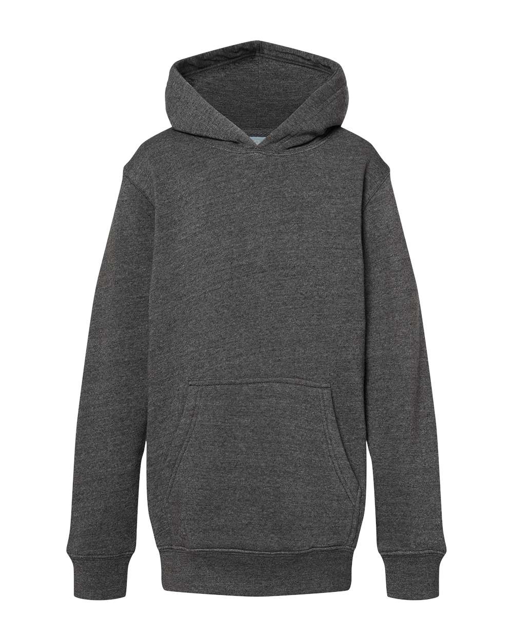 Youth Triblend Fleece Hooded Sweatshirt - Front - B08328104 - Black Triblend