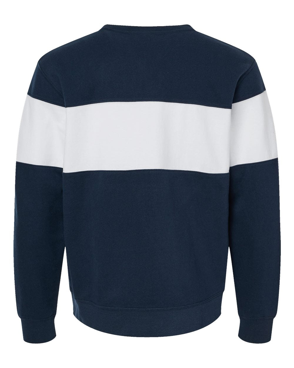 Unisex Varsity Fleece Crewneck Sweatshirt - Back - B12228652 - Navy