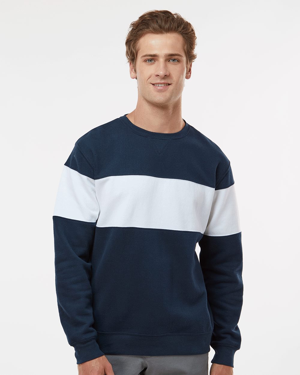 Unisex Varsity Fleece Crewneck Sweatshirt - styleImage