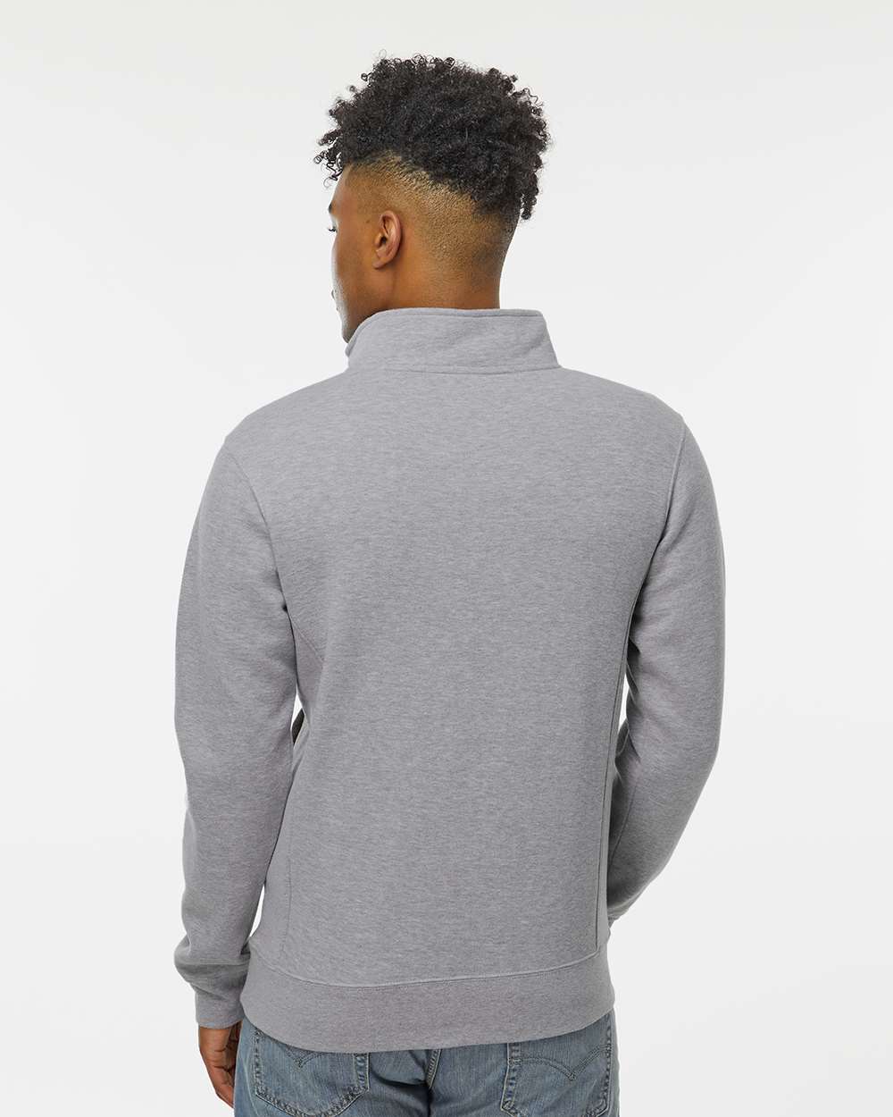 Unisex Heavyweight Fleece Quarter-Zip Sweatshirt - OnModelBack - B14528583 - Oxford