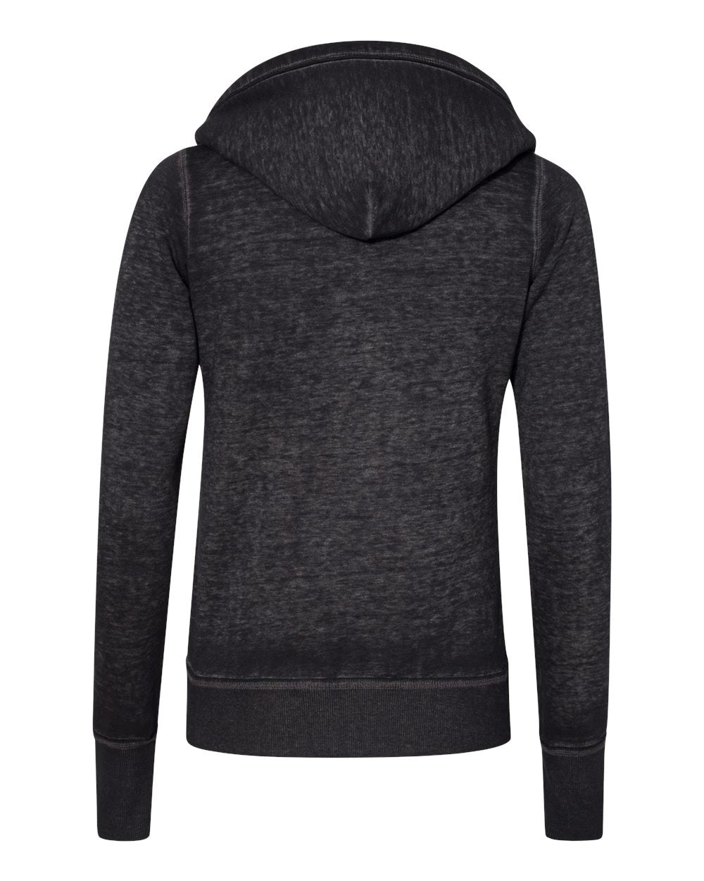 Women's Zen Fleece Full-Zip Hooded Sweatshirt - Back - B88328502 - Twisted Black