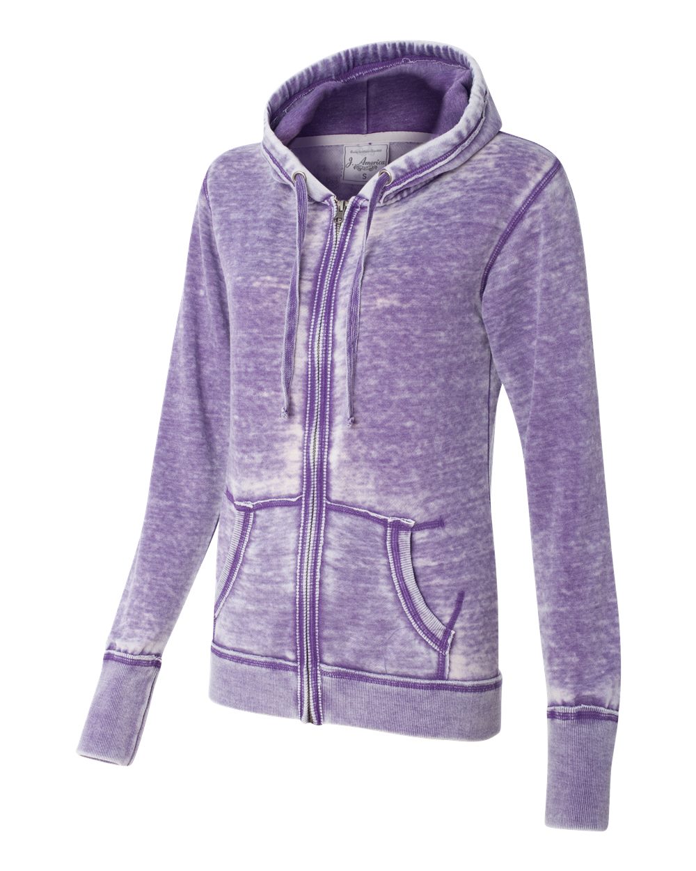 Women's Zen Fleece Full-Zip Hooded Sweatshirt - Side - B88328042 - Very Berry