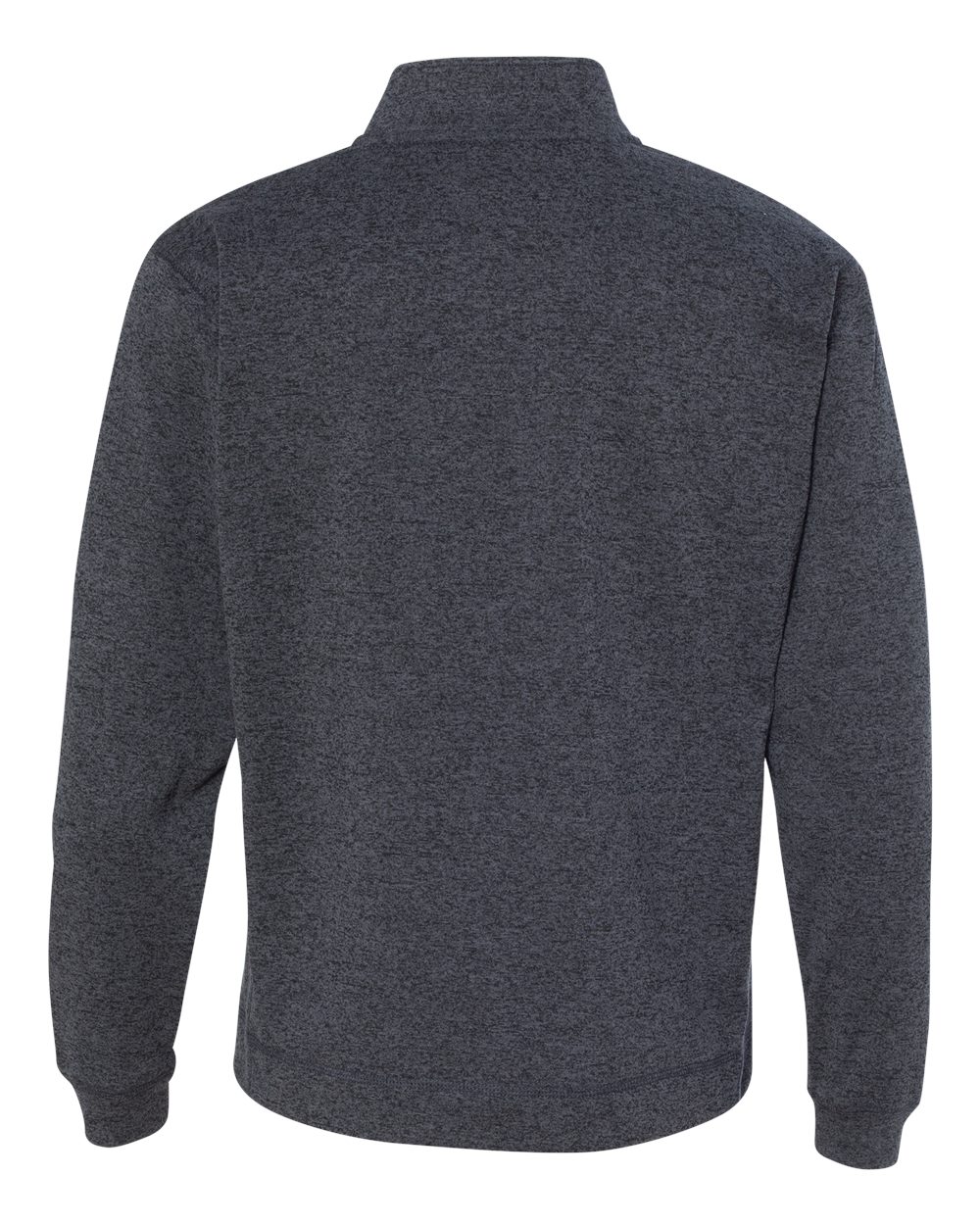 Men's Cosmic Fleece Quarter-Zip Sweatshirt - Back - B24528343 - Onyx Fleck